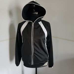 Womens hooded athletic jacket